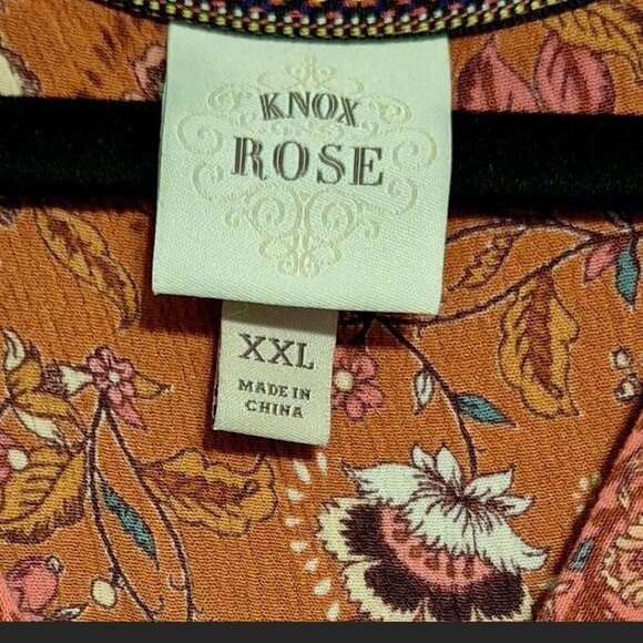 Knox Rose, fall colors, maxi dress, size XXL - Picture 5 of 6